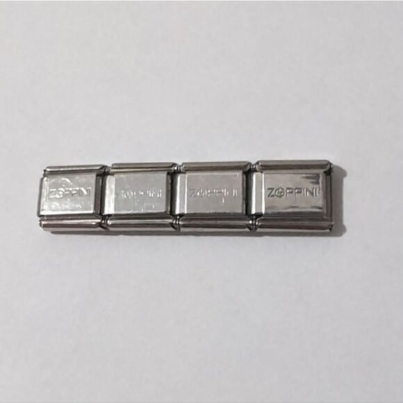 4 Matte Blanks for Italian Link Stainless Steel Nomination Style Charm Bracelet‎ - Picture 2 of 4